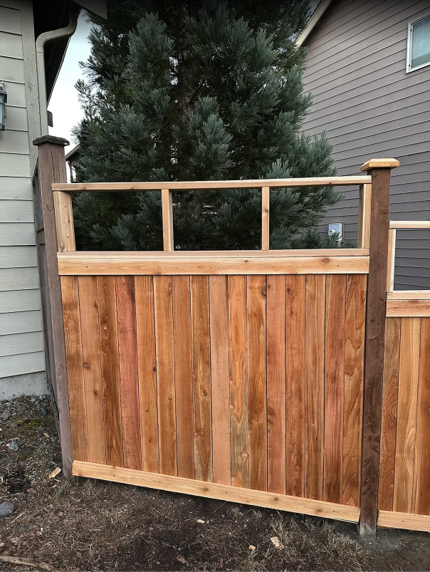 HOA-compliant fence repair after winter windstorm — photo 1
