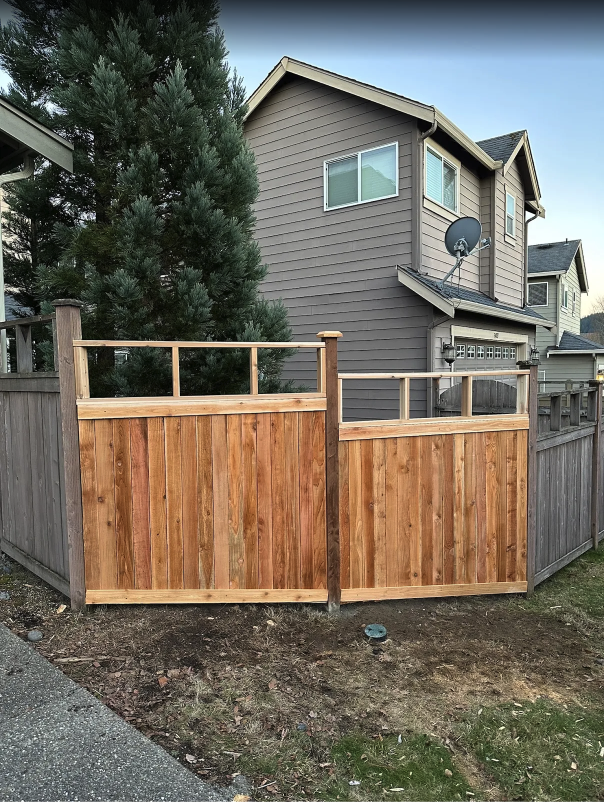 HOA-compliant fence repair after winter windstorm — photo 2
